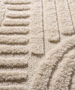 Scandinavian rug - Arc Bend cream - close up, thumbnail