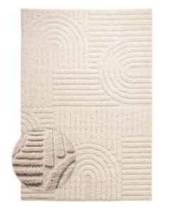 Scandinavian rug - Arc Bend cream - overzicht