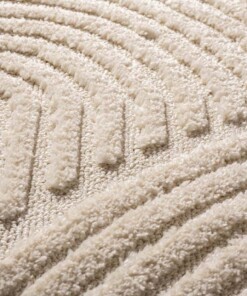 Scandinavian rug - Arc Curve cream - close up, thumbnail