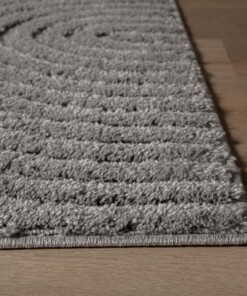 Scandinavian rug - Arc Curve light grey - close up, thumbnail