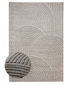 Scandinavian rug - Arc Curve light grey - overzicht