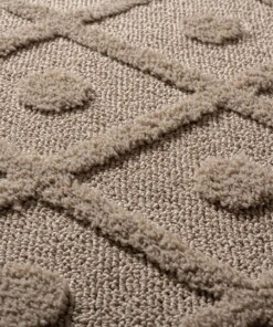 Scandinavian rug - Arc Diamond beige - close up, thumbnail