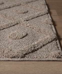 Scandinavian rug - Arc Diamond beige - close up, thumbnail