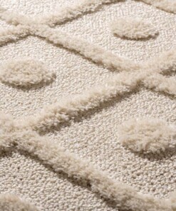 Scandinavian rug - Arc Diamond cream - close up, thumbnail