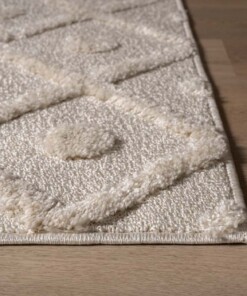 Scandinavian rug - Arc Diamond cream - close up, thumbnail