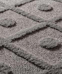 Scandinavian rug - Arc Diamond light grey - close up, thumbnail
