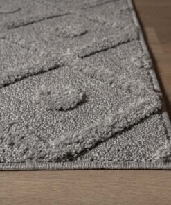 Scandinavian rug - Arc Diamond light grey - close up, thumbnail