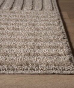 Scandinavian rug - Arc Edge beige - close up, thumbnail