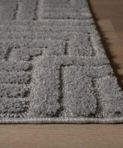 Scandinavian rug - Arc Shade light grey - close up, thumbnail