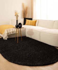 Thick oval rug​ - Shaggy Trend anthracite - sfeer