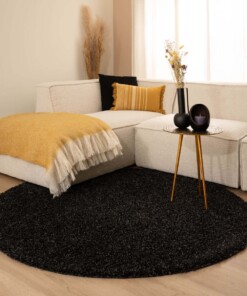 Round thick rug - Shaggy Trend anthracite - sfeer
