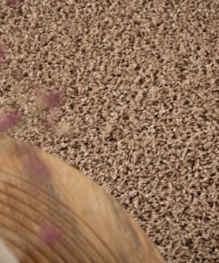 Round thick rug - Shaggy Trend beige - close up