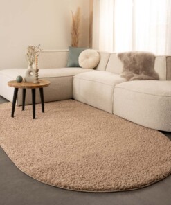 Thick oval rug​ - Shaggy Trend beige - sfeer, thumbnail