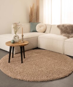 Round thick rug - Shaggy Trend beige - sfeer