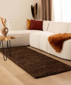 Runner rug thick - Shaggy Trend brown - sfeer