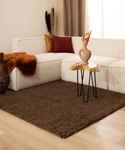 Square thick rug - Shaggy Trend brown - sfeer