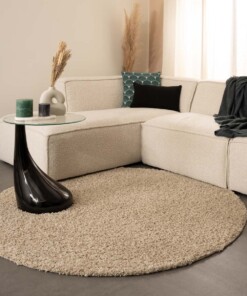 Round thick rug - Shaggy Trend champagne - sfeer