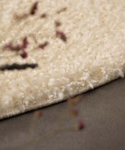 Thick oval rug​ - Shaggy Trend cream - close up, thumbnail