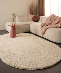 Thick oval rug​ - Shaggy Trend cream - sfeer, thumbnail