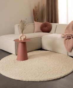 Round thick rug - Shaggy Trend cream - sfeer