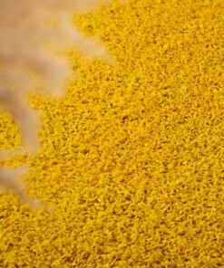 Runner rug thick - Shaggy Trend yellow - close up, thumbnail
