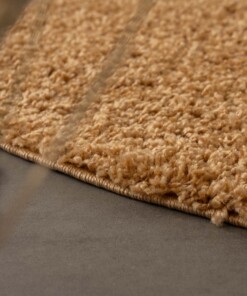 Round thick rug - Shaggy Trend gold - close up, thumbnail Round thick rug - Shaggy Trend gold - close up, thumbnail