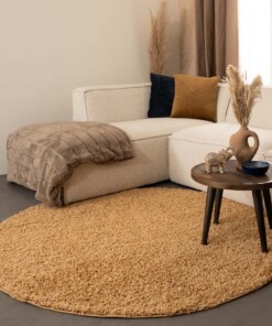 Round thick rug - Shaggy Trend gold - sfeer, thumbnail