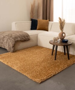 Square thick rug - Shaggy Trend gold - sfeer