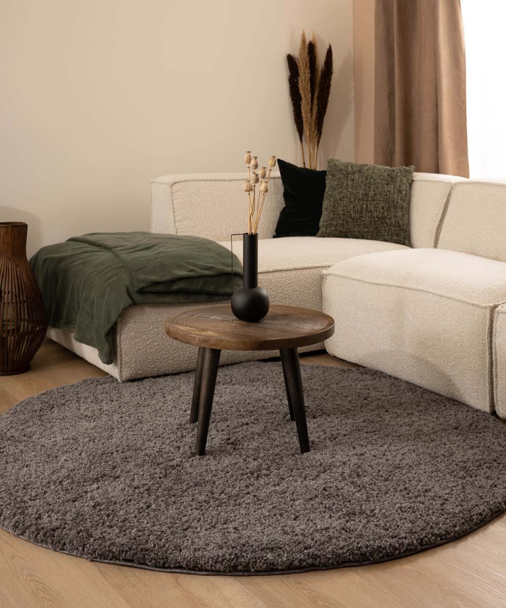 Round thick rug - Shaggy Trend grey - sfeer Round thick rug - Shaggy Trend grey - sfeer