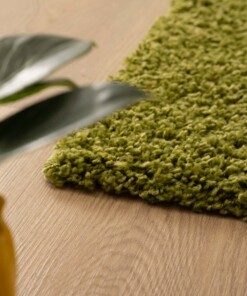 Thick rug - Shaggy Trend green - close up, thumbnail