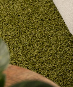 Runner rug thick - Shaggy Trend green - close up