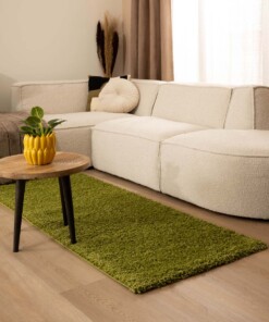 Runner rug thick - Shaggy Trend green - sfeer