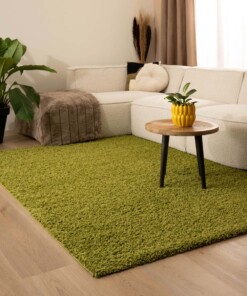 Thick rug - Shaggy Trend green - sfeer