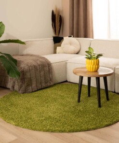 Round thick rug - Shaggy Trend green - sfeer