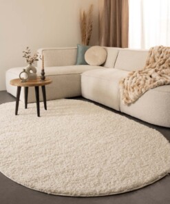 Thick oval rug​ - Shaggy Trend ivory - sfeer