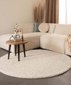 Round thick rug - Shaggy Trend ivory - sfeer
