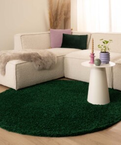 Round thick rug - Shaggy Trend jade - sfeer