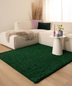 Square thick rug - Shaggy Trend jade - sfeer