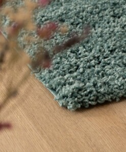 Thick rug - Shaggy Trend light blue - close up, thumbnail