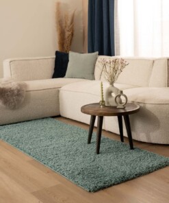 Runner rug thick - Shaggy Trend light blue - sfeer