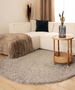 Round thick rug - Shaggy Trend light grey - sfeer, thumbnail