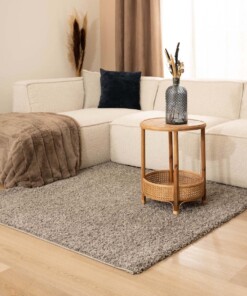 Square thick rug - Shaggy Trend light grey - sfeer