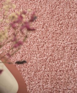 Runner rug thick - Shaggy Trend light pink - close up, thumbnail