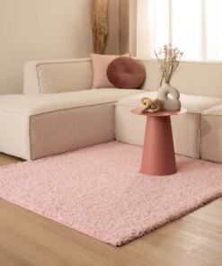 Square thick rug - Shaggy Trend light pink - sfeer