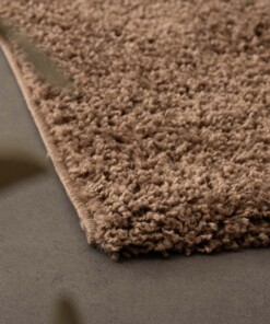 Thick rug - Shaggy Trend mocha - close up, thumbnail
