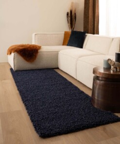 Runner rug thick - Shaggy Trend navy blue - sfeer