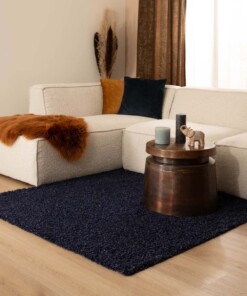 Square thick rug - Shaggy Trend navy blue - sfeer