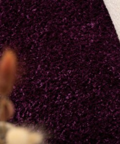 Runner rug thick - Shaggy Trend purple - close up, thumbnail
