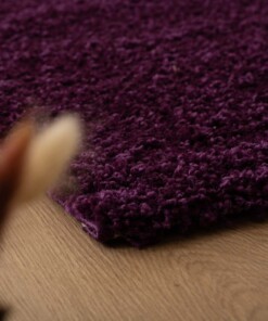 Runner rug thick - Shaggy Trend purple - close up, thumbnail