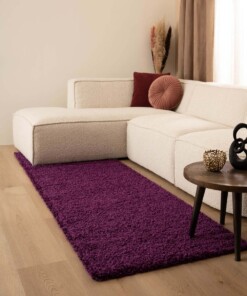Runner rug thick - Shaggy Trend purple - sfeer